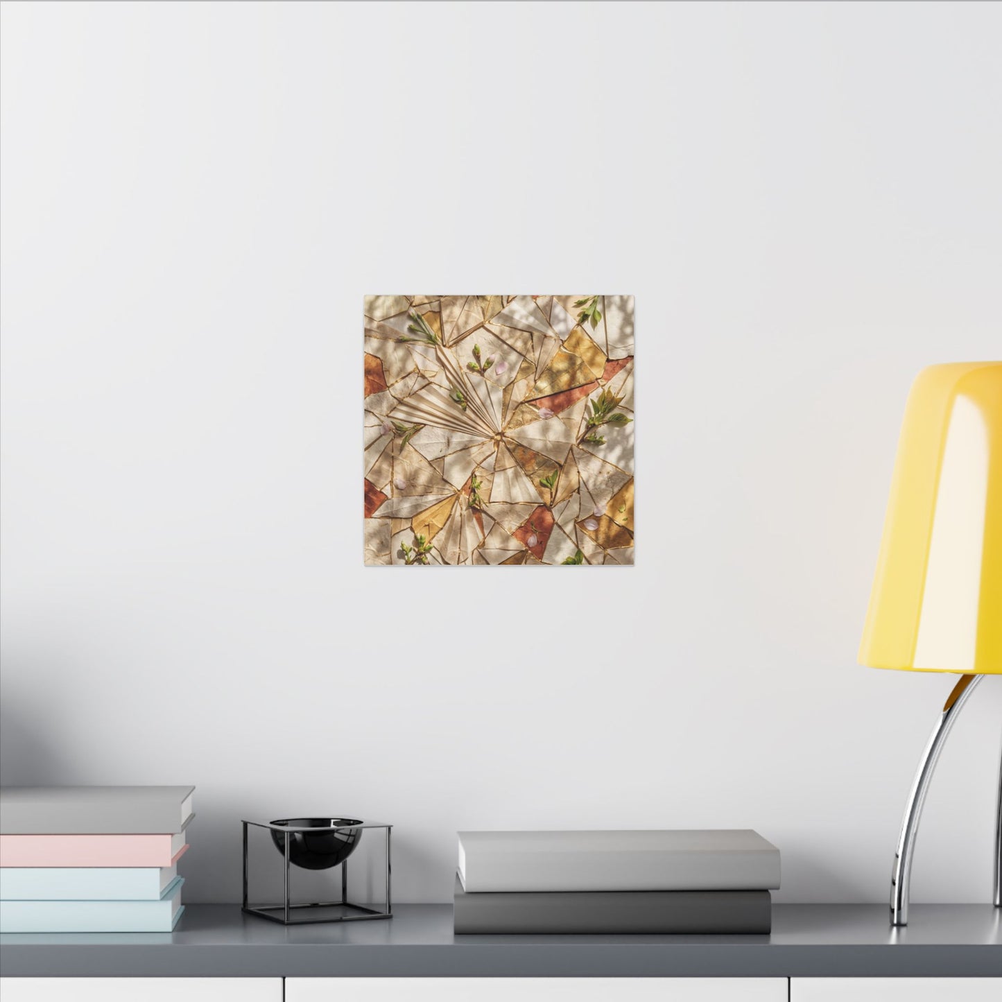 Resilient Paper Fold Canvas Art - Gold Repair Kintsugi