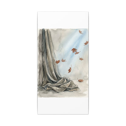 Ma Silk Drape Canvas Art - Japandi Watercolor