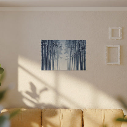 Bamboo Grove Canvas Art | Winter Zen Ukiyo E Inspired Art
