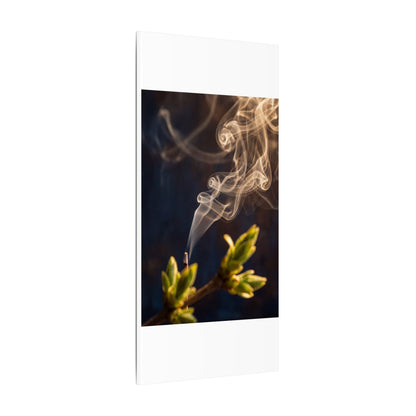 Golden Hour Incense Smoke Canvas Art - Dark Japandi Kanso