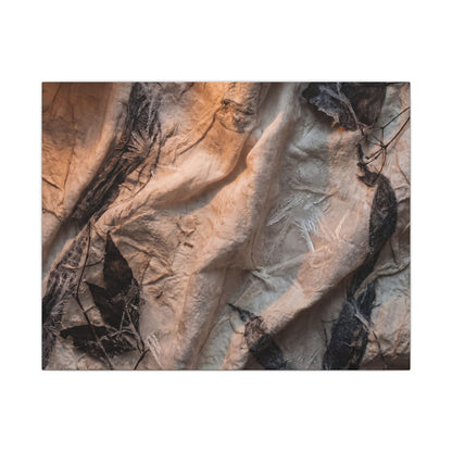 Candlelight Silk Drape Canvas Art - Japandi Mono No Aware Art Print