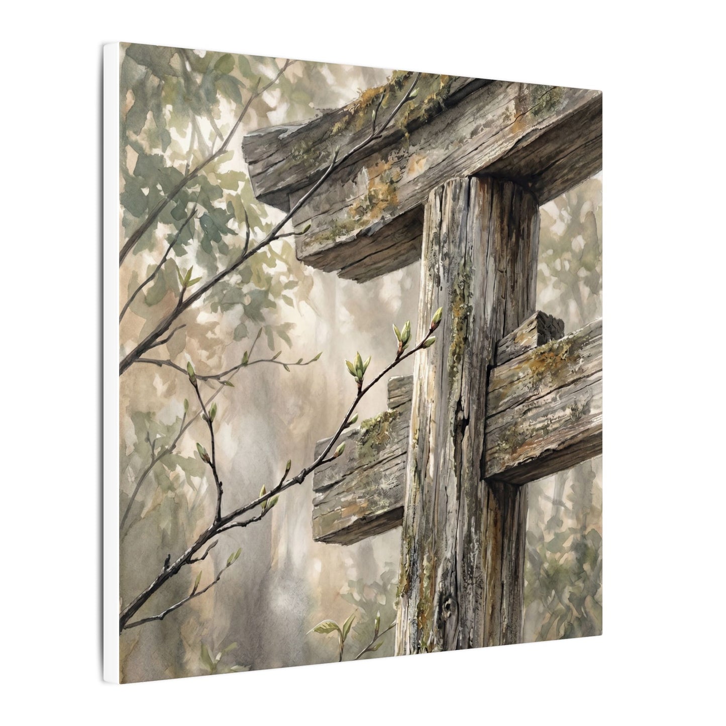 Torii Gate Spring Canvas Art | Japandi Neutral Design