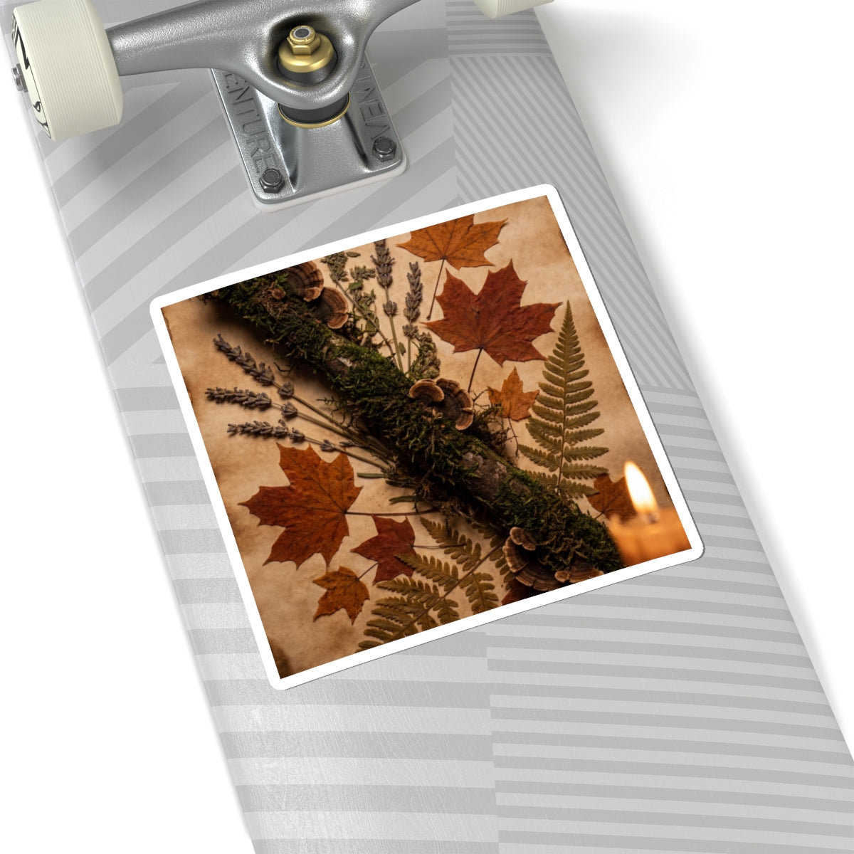 Autumn Moss Close Up Herbarium Sticker | Cozy Decor Art Print