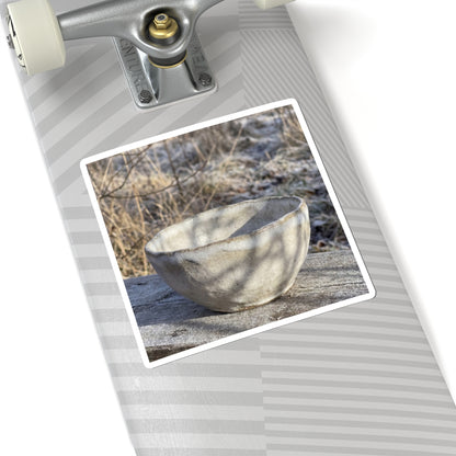 Dappled Ceramic Bowl Sticker - Japandi Fukinsei