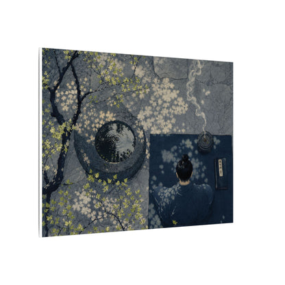 Spring Incense Smoke Ukiyo E Inspired Canvas Art | Tranquil Decor