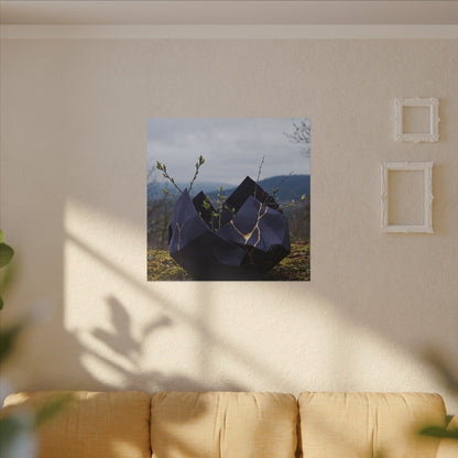 Paper Fold Canvas Art | Spring Kintsugi Gold Repair Art
