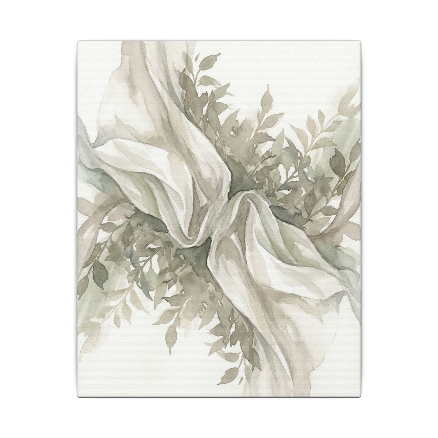 Summer Silk Drape Watercolor Canvas Art | Cozy Decor
