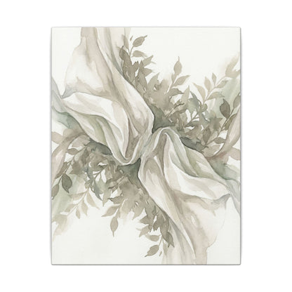 Summer Silk Drape Watercolor Canvas Art | Cozy Decor