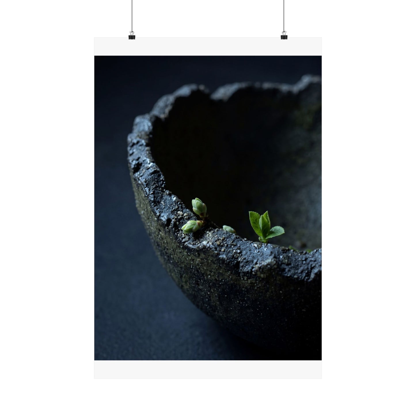 Datsuzoku Ceramic Bowl Wall Art Print - Dark Japandi Moody Minimal Art Print