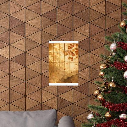 Shoji Screen Wall Art Print | Autumn Japandi Texture Art