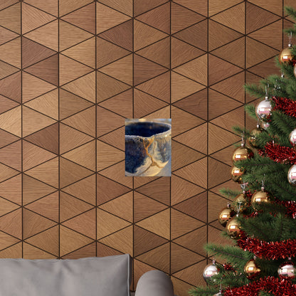 Kintsugi Ceramic Bowl in Golden Hour | Gold Vein Wall Art Print