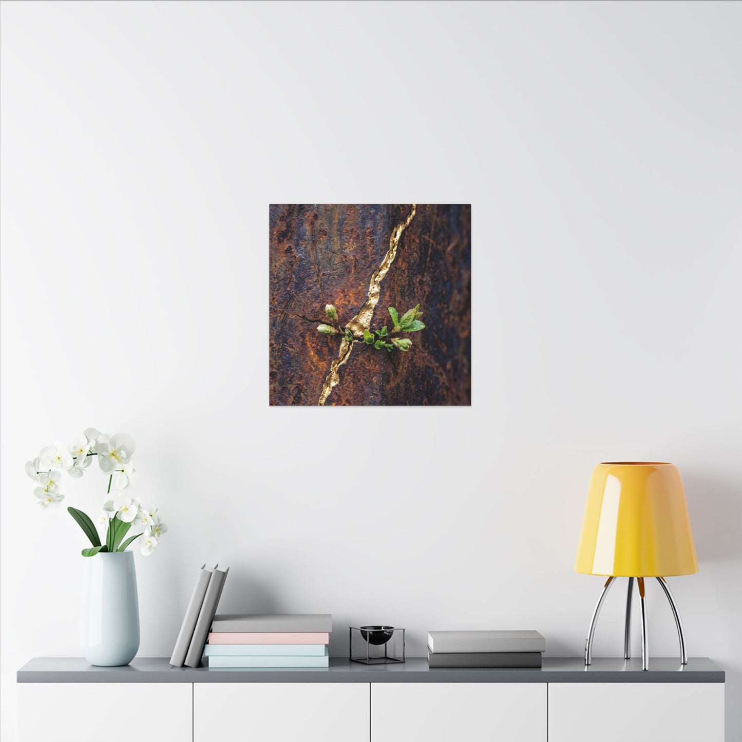Overcast Rust Patina Canvas Art - Kintsugi Datsuzoku