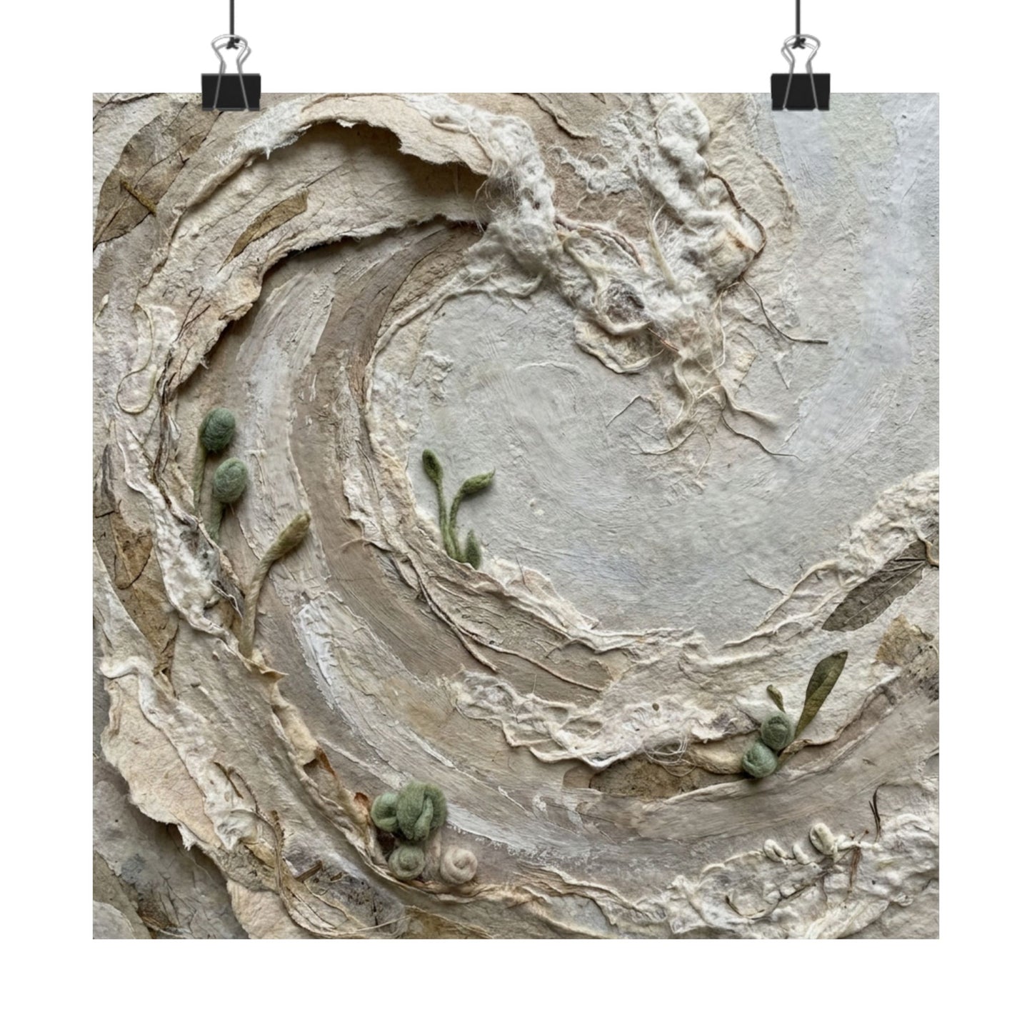 Ocean Wave Spring Wall Art Print | Japandi Earthy Design