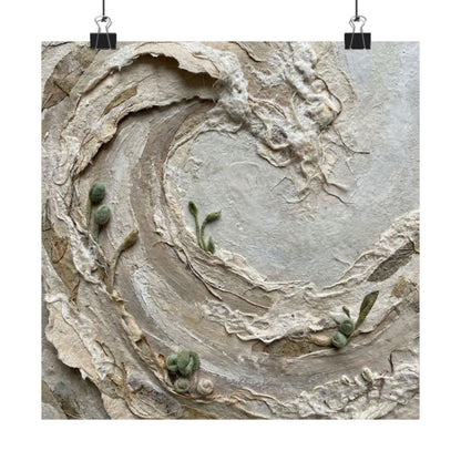 Ocean Wave Spring Wall Art Print | Japandi Earthy Design