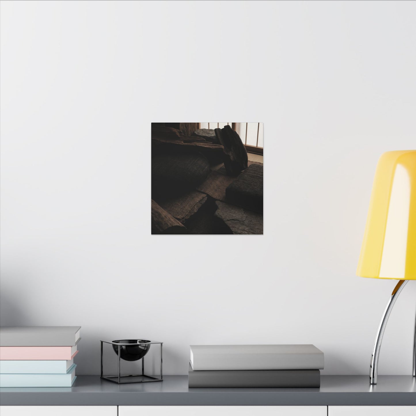 Dark Japandi Shadow Zen Canvas Art