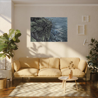 Pine Tree Spring Canvas Art | Japandi Neutral Design