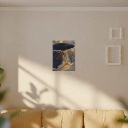 Winter Ceramic Bowl Gold Vein Canvas Art | Healing Decor