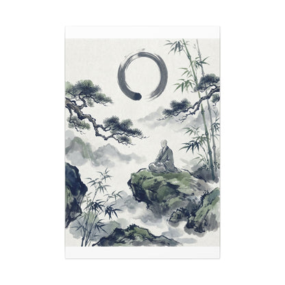 Zen Sumi-e Canvas Art