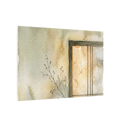 Ma Shoji Screen Canvas Art - Japandi Watercolor