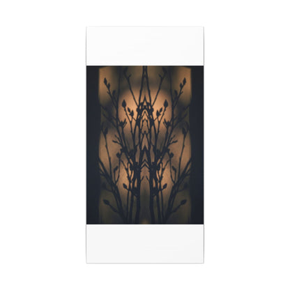Dark Japandi Shadow Play in Golden Hour | Shadow Zen Canvas Art