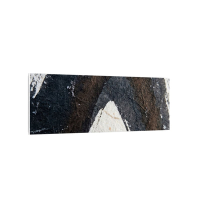 Moody Ink Brushstroke Canvas Art - Moody Minimal Dark Japandi