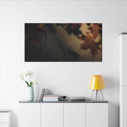 Shadow Play Canvas Art | Autumn Dark Japandi Moody Minimal Art