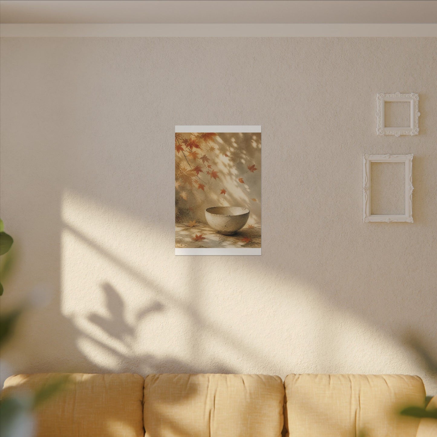 Japandi Ceramic Bowl in Dappled | Watercolor Canvas Art