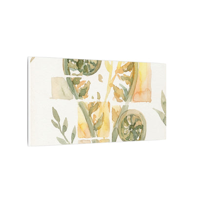 Earthy Fern Unfurling Canvas Art - Watercolor Japandi