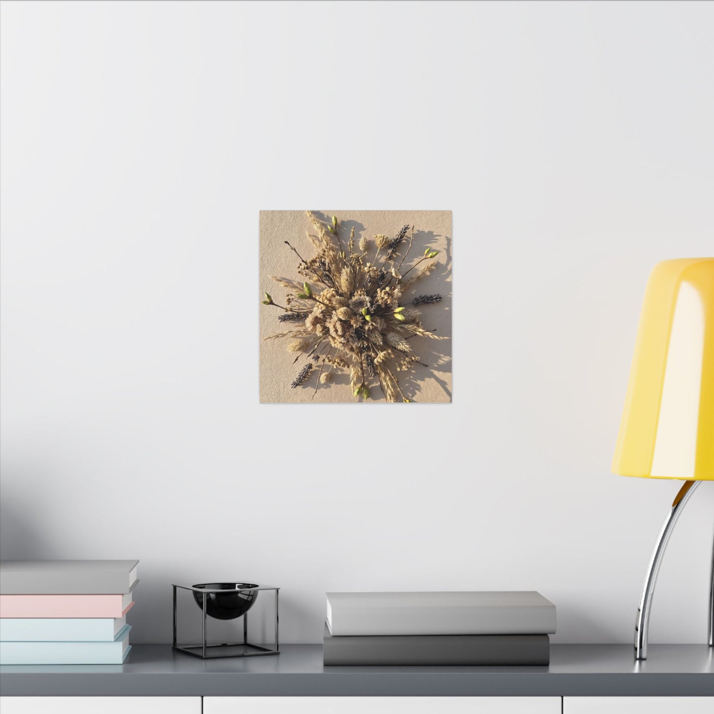 Dried Flowers Spring Canvas Art | Japandi Earthy Design