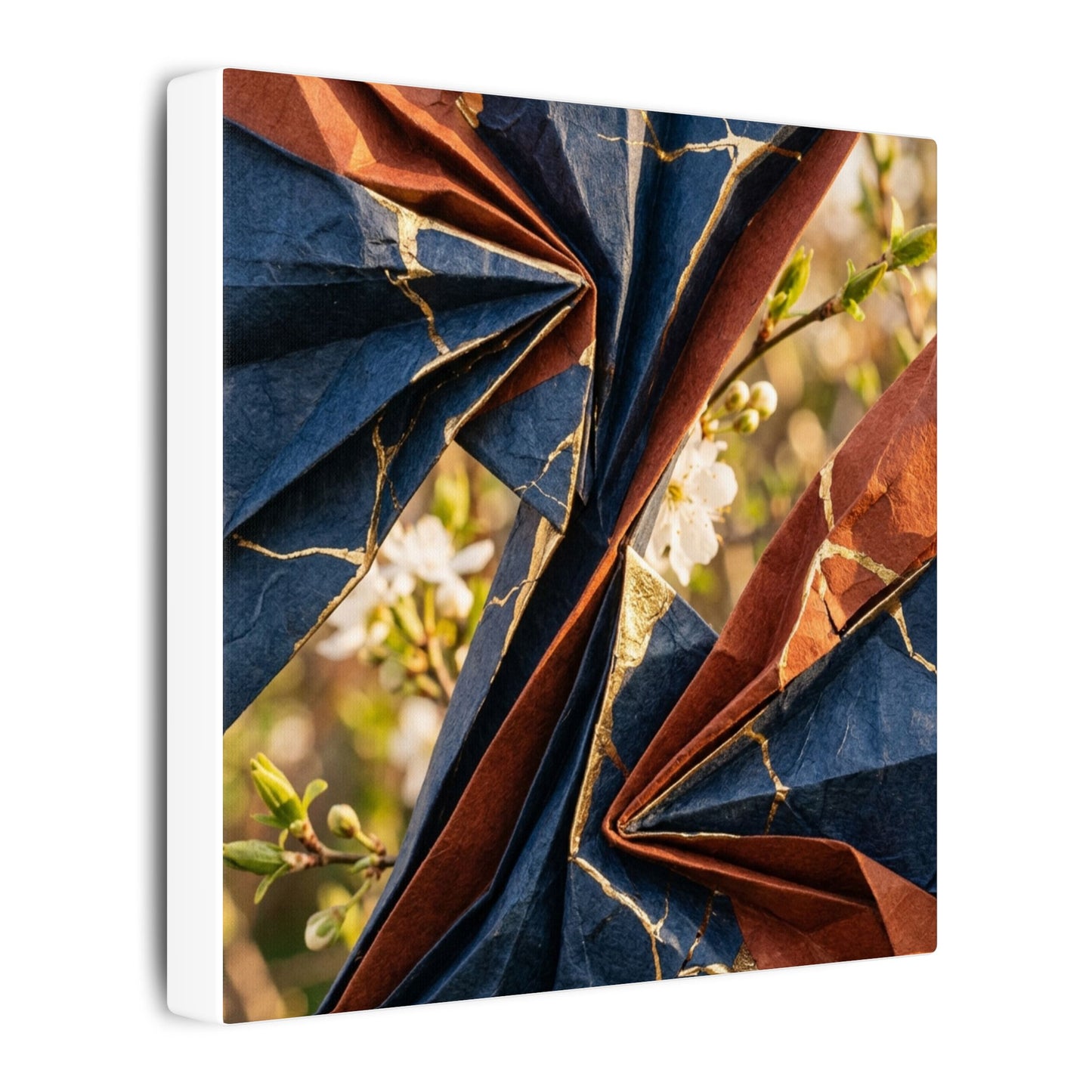 Golden Hour Paper Fold Canvas Art - Kintsugi Ma