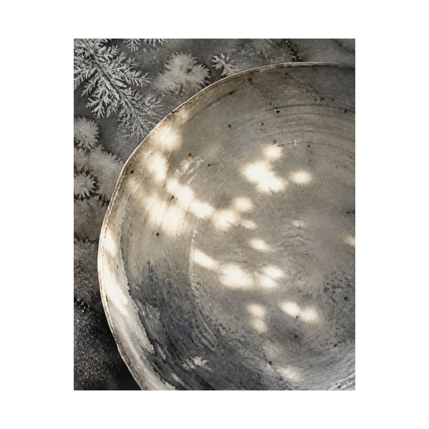 Winter Ceramic Bowl Watercolor Wall Art Print | Cozy Decor