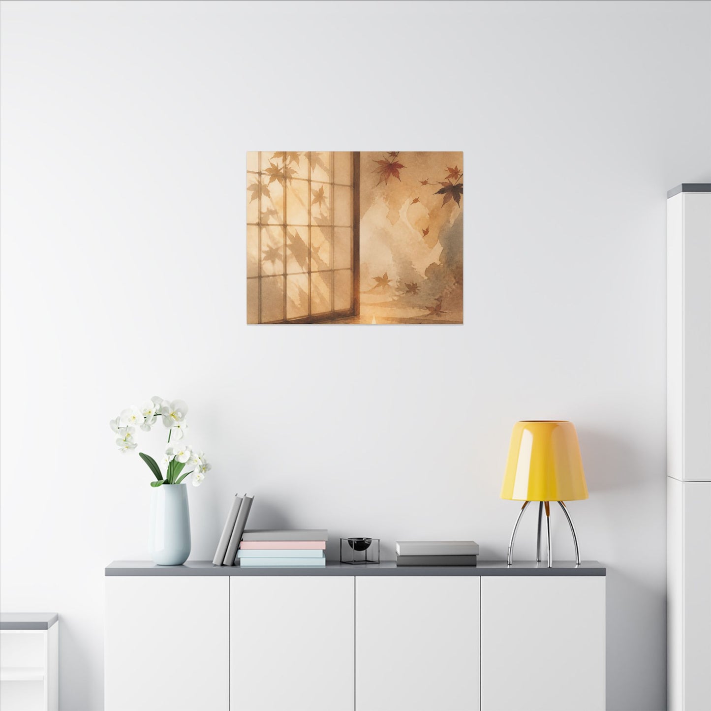 Candlelight Shoji Screen Canvas Art - Japandi Ma