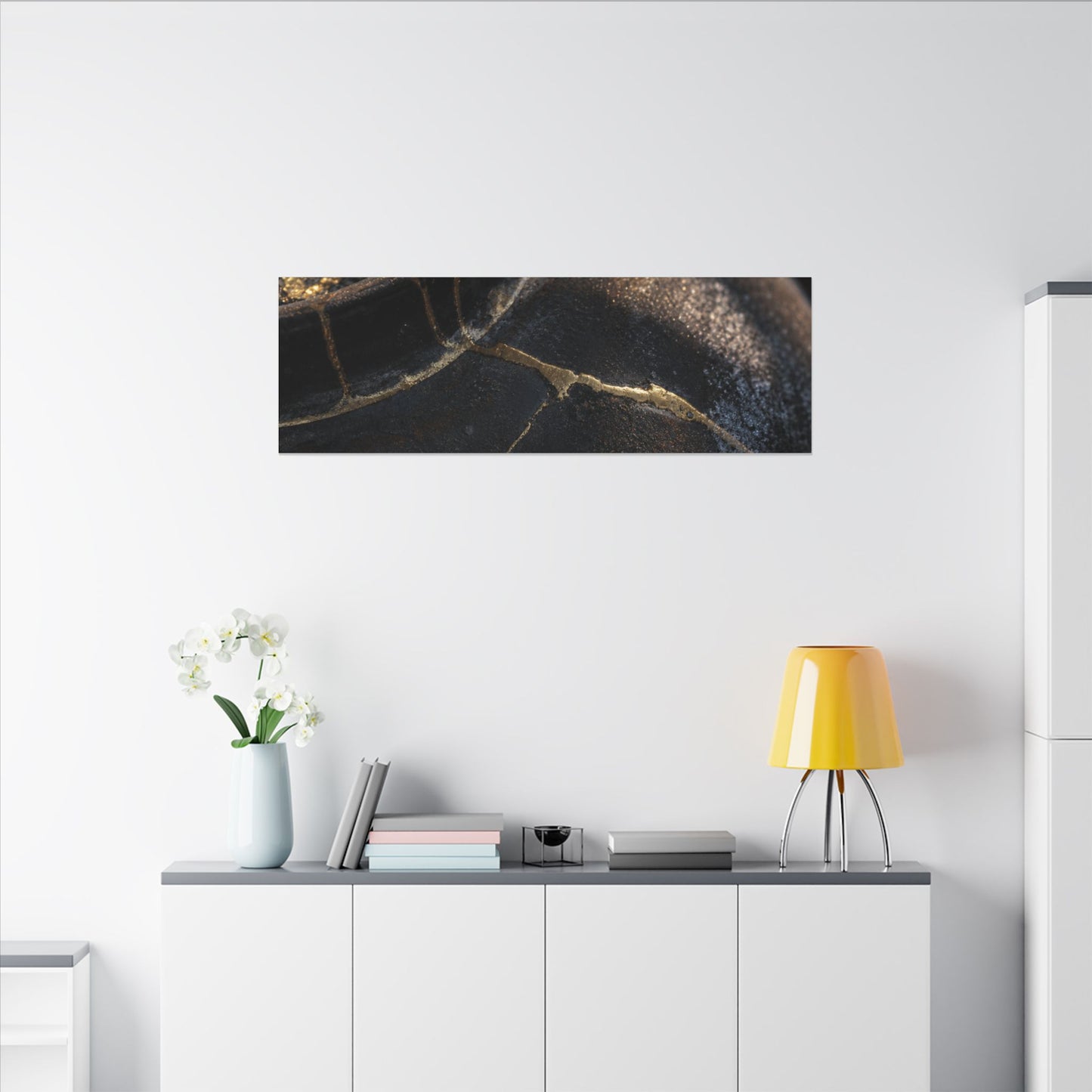 Kintsugi Rust Patina in Golden Hour | Broken Beauty Canvas Art