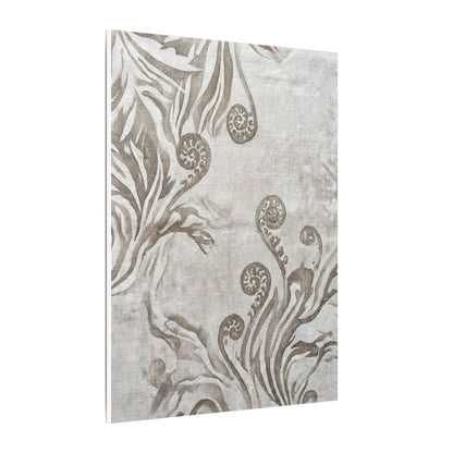 Japandi Fern Unfurling in Overcast | Japanese Pattern Canvas Art