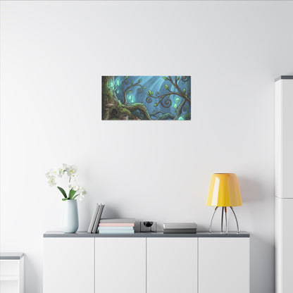 Spring Tea Ceremony Forest Whimsy Canvas Art | Cozy Decor