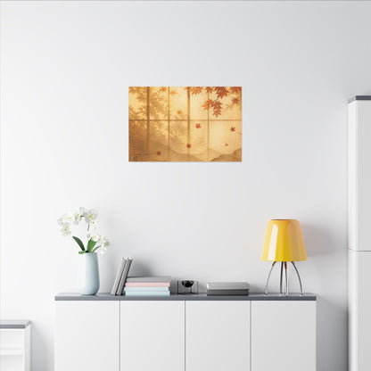 Shoji Screen Texture Canvas Art | Earthy Japandi Art