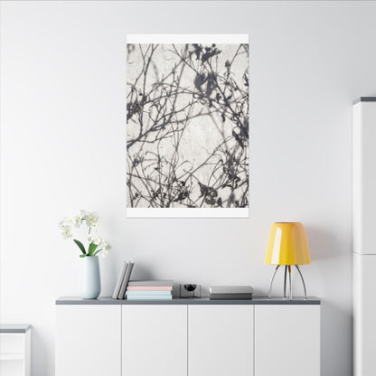 Winter Shadow Play Japanese Pattern Canvas Art | Elegant Decor