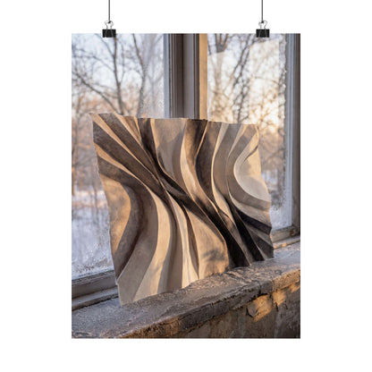 Paper Fold Minimal Line Wall Art Print | Cozy Japandi Art