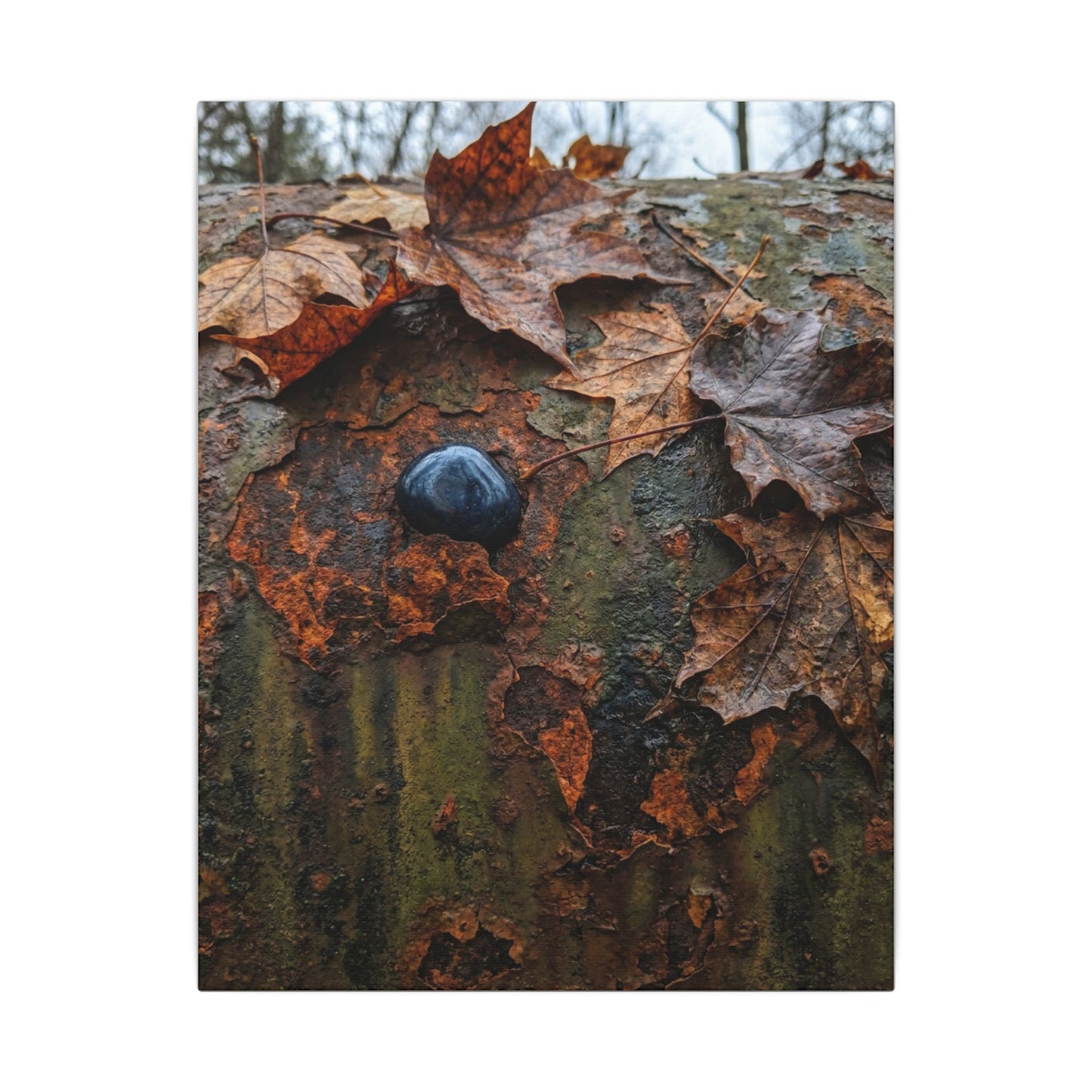 Datsuzoku Rust Patina Canvas Art - Dark Japandi Moody Minimal