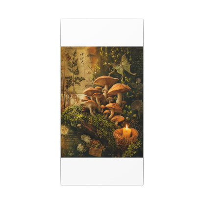 Spring Wild Mushrooms Herbarium Canvas Art | Earthy Decor