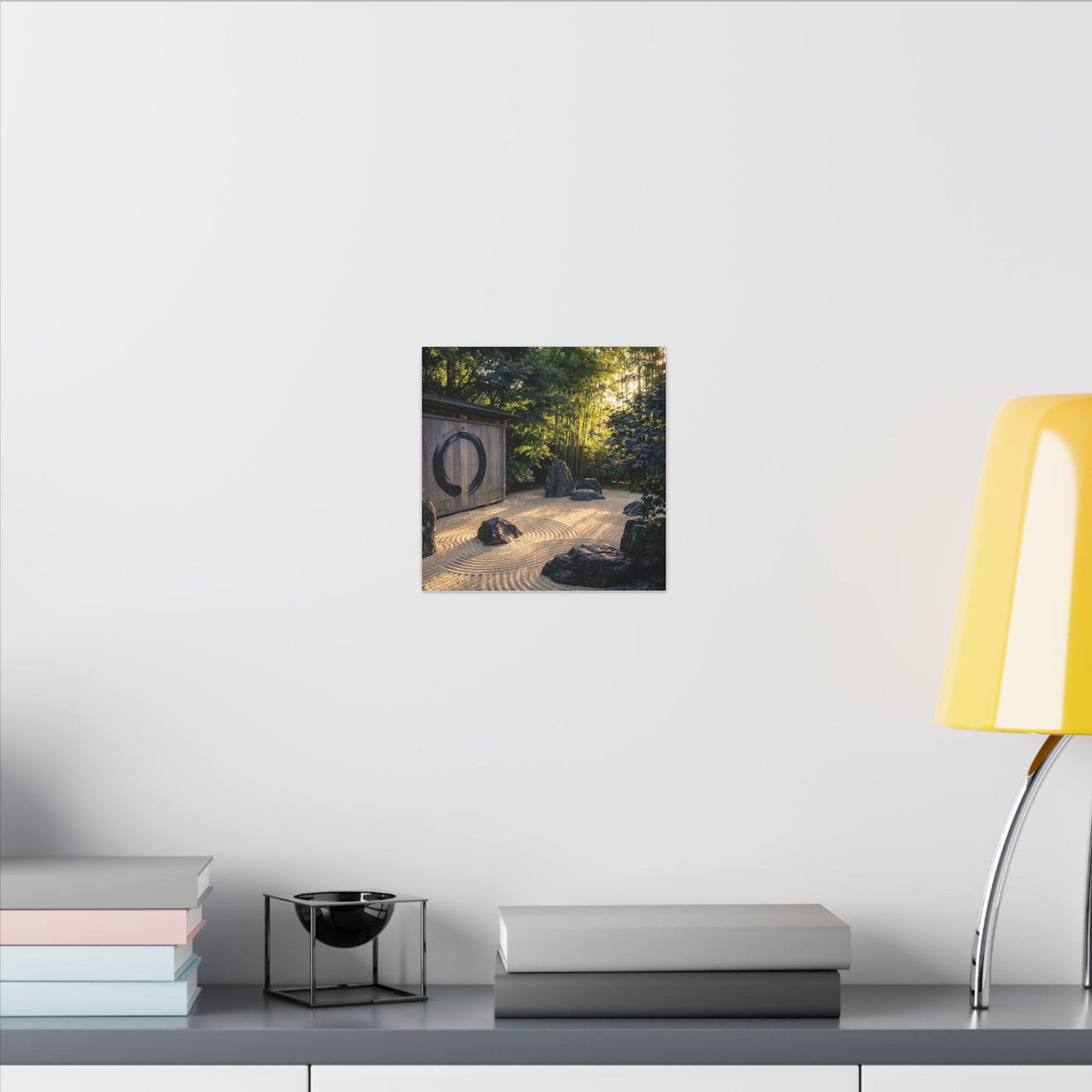 Rock Garden Enso Canvas Art | Tranquil Zen Art