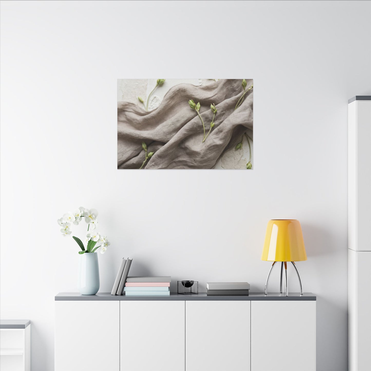 Overcast Silk Drape Canvas Art - Japandi Ma