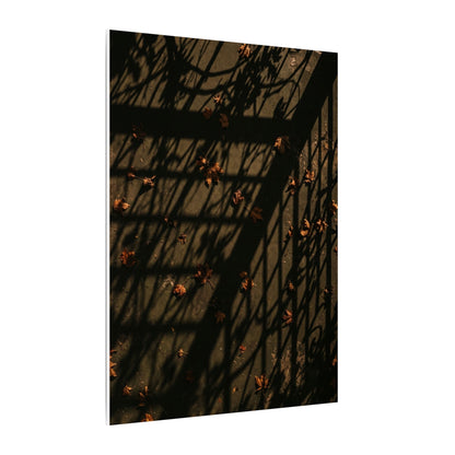 Dark Japandi Shadow Play in Golden Hour | Moody Minimal Canvas Art