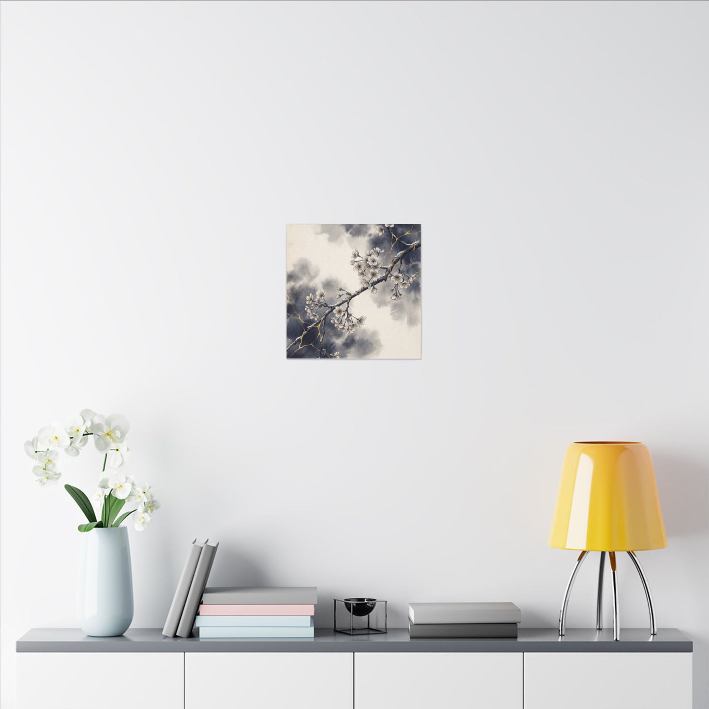 Ma Cherry Blossom Canvas Art - Kintsugi Gold Vein
