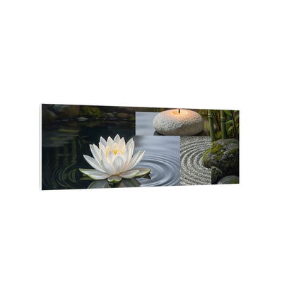 Candlelight Lotus Flower Canvas Art - Zen Kanso