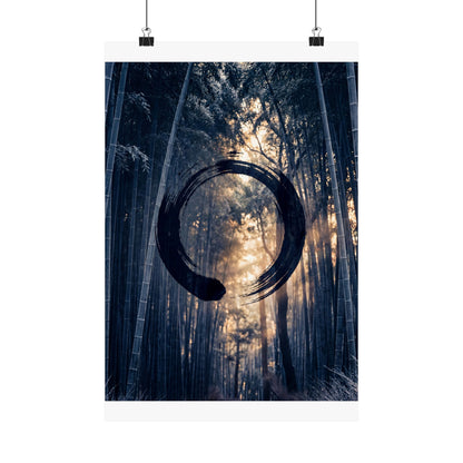 Golden Hour Bamboo Grove Wall Art Print - Zen Shibui Art Print