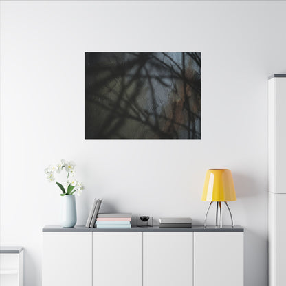 Shadow Play Dark Texture Canvas Art | Sophisticated Dark Japandi Art