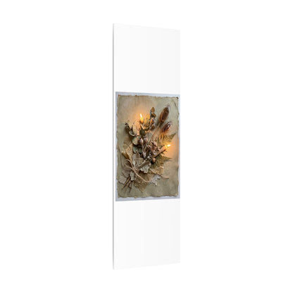 Dried Flowers Texture Canvas Art | Warm Japandi Art