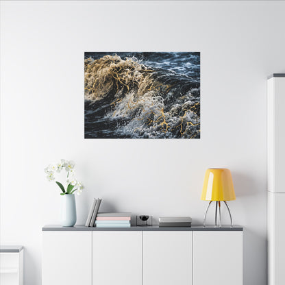 Ocean Wave Winter Canvas Art | Kintsugi Artful Design