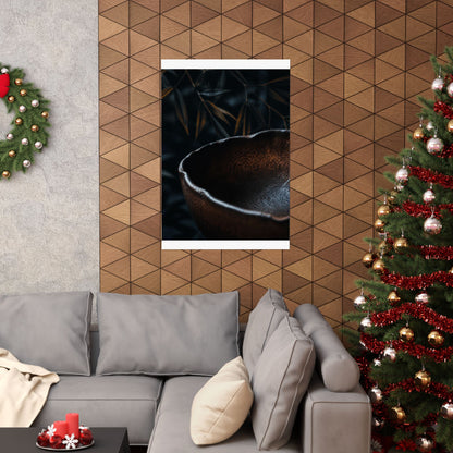Moonlight Ceramic Bowl Wall Art Print - Dark Japandi Kanso